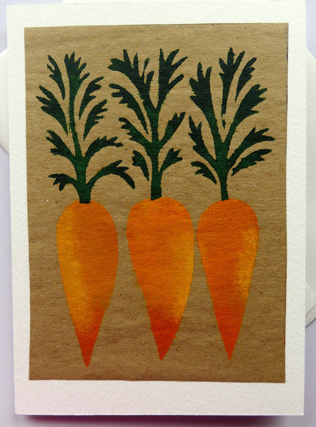 Handmade Card: Carrots